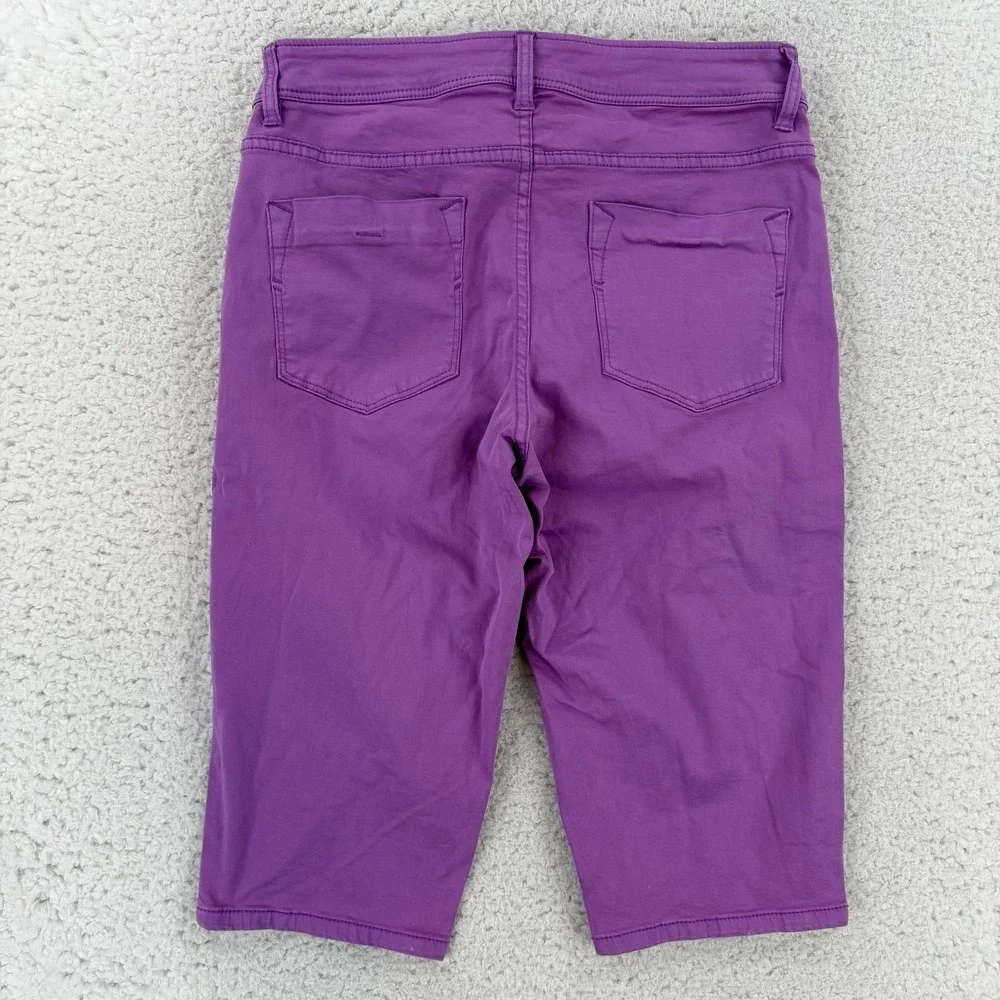 Tommy Bahama Womens 10 Purple Denim Stretch Clam Digger Bermuda Shorts TWJ0609
